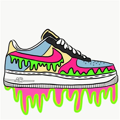 nike shoes drawing ideas